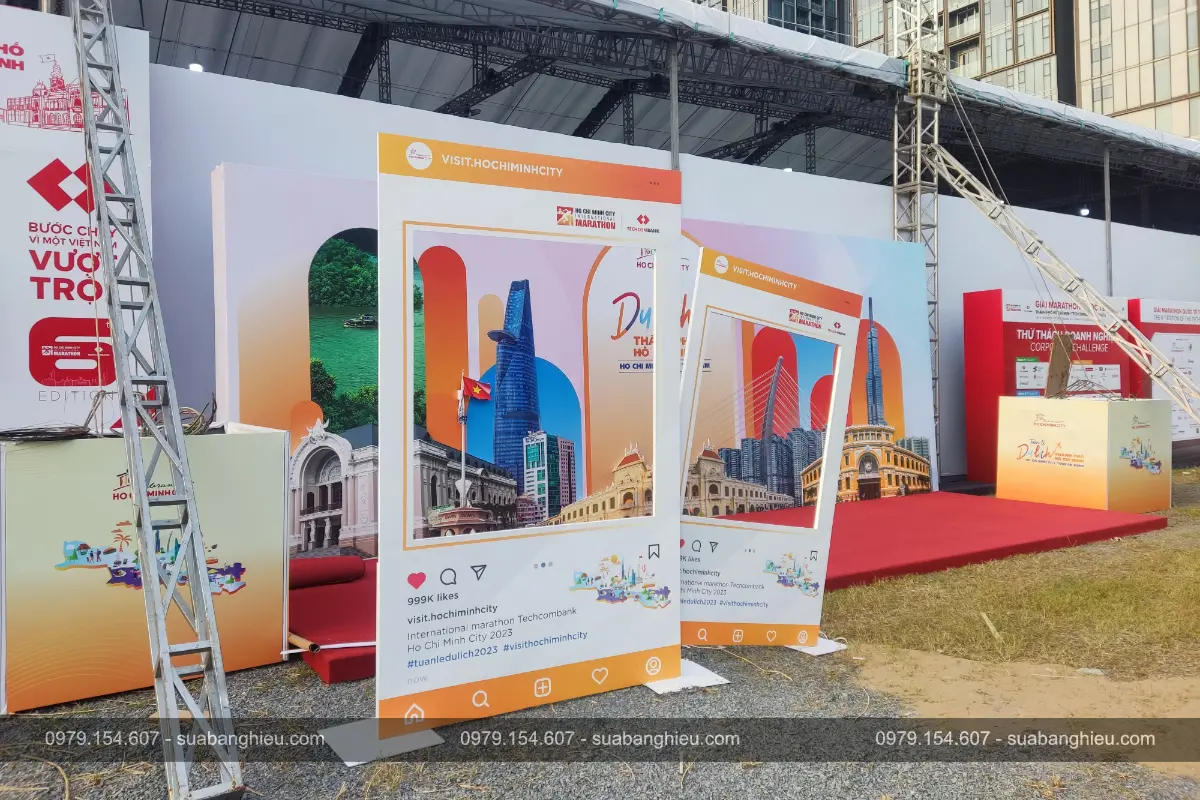 Khung Backdrop Standee Giới Thiệu Giải Marathon Quốc Tế Mua 6