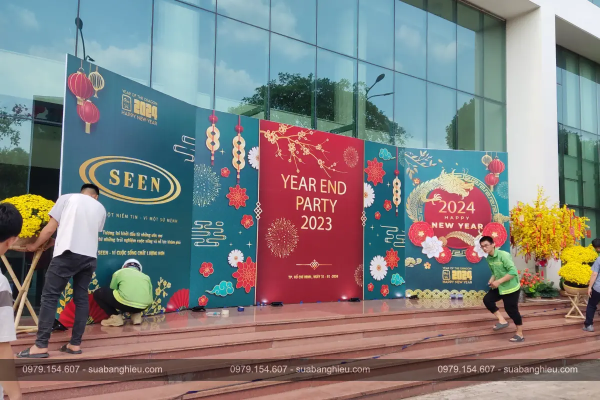 Backdrop Sự Kiện Year End Party 2023 Của Công Ty SEEN