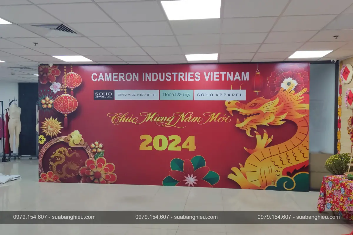 Backdrop Tất Niên Cameron Industries Việt Nam