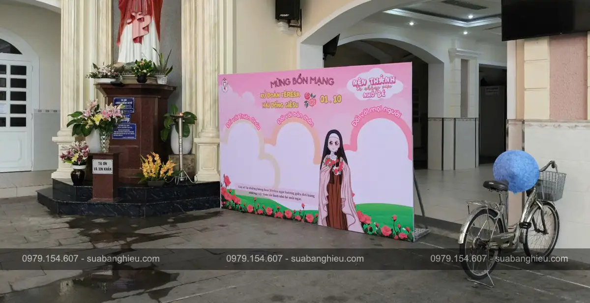 Backdrop Sự Kiện Mừng Bổn Mạng Tại Xứ Đoàn TêRêSa