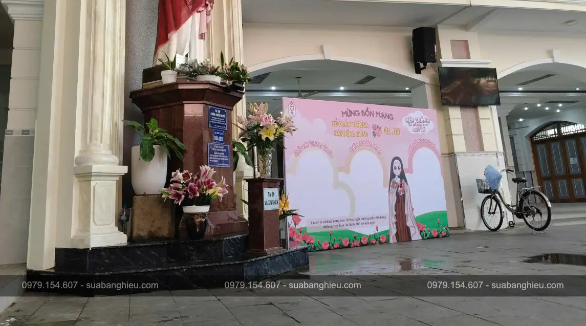 Backdrop Sự Kiện Mừng Bổn Mạng Tại Xứ Đoàn TêRêSa