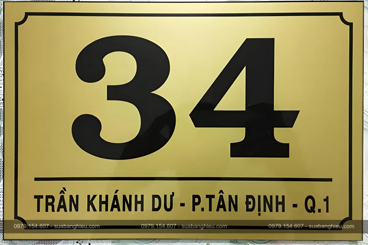 Làm Bảng Hiệu Số Nhà Mica Khổ 20x30cm