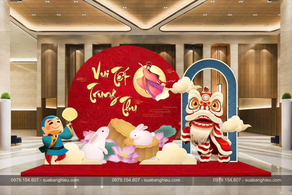 Backdrop Formex Trang Trí Sự Kiện Vui Tết Trung Thu
