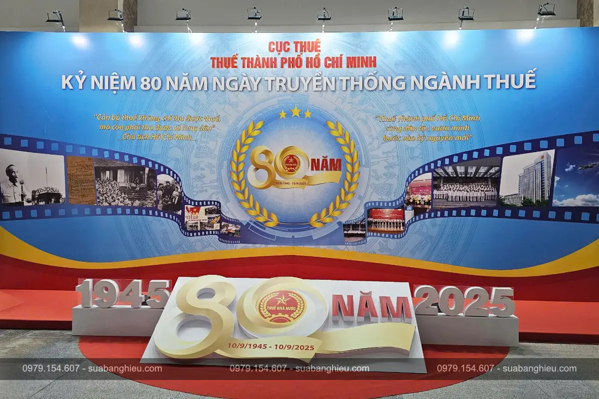 Backdrop Sự Kiện Kỷ Niệm 80 Năm Ngày Truyền Thống Ngành Thuế