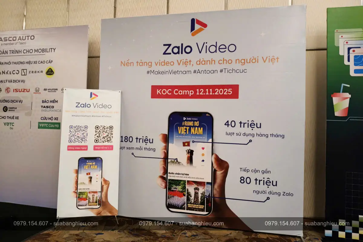 Backdrop Giới Thiệu Zalo Video Tại Sự Kiện The Future Growth Engine For 2026