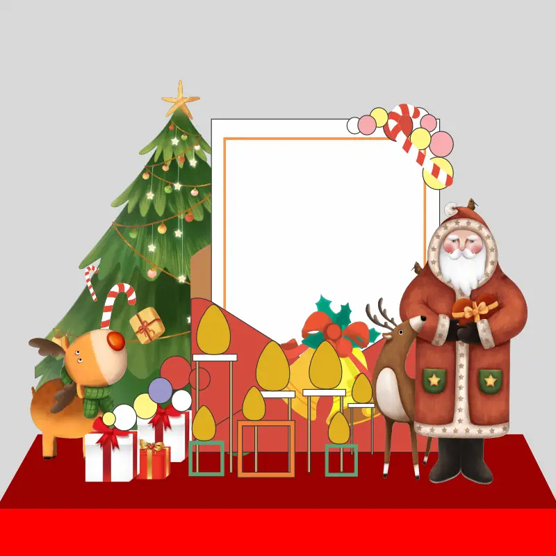 Mẫu Thiết Kế Maket Backdrop Giáng Sinh M211