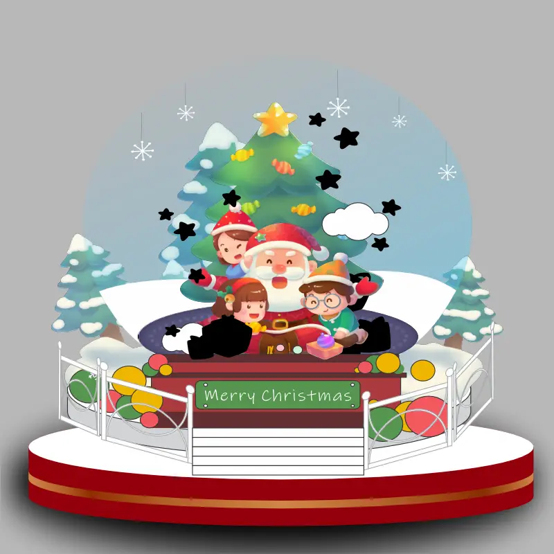 Mẫu Thiết Kế Maket Backdrop Giáng Sinh M210