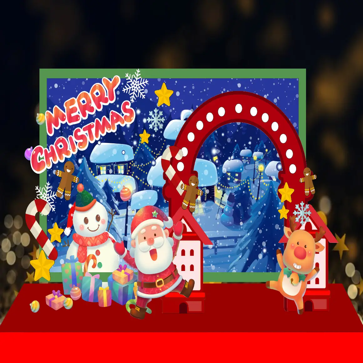 Mẫu Thiết Kế Backdrop Giáng Sinh M203