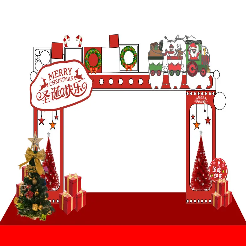 Mẫu Thiết Kế Maket Backdrop Giáng Sinh M207