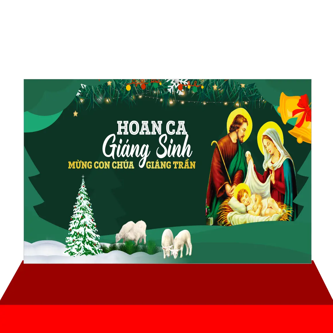 Mẫu Thiết Kế Maket Backdrop Giáng Sinh H71