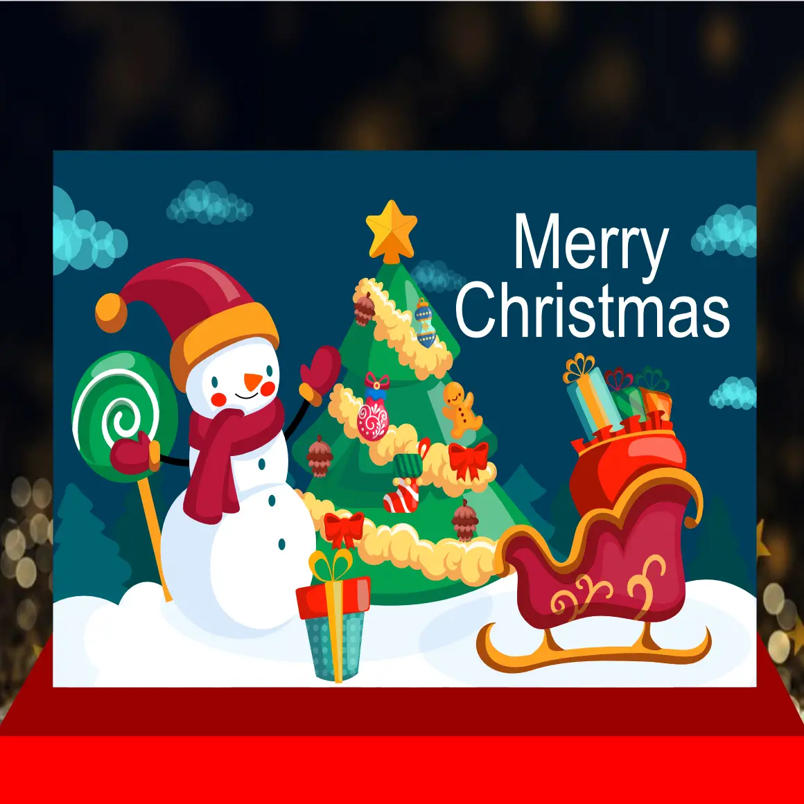 Mẫu Thiết Kế Backdrop Giáng Sinh M170