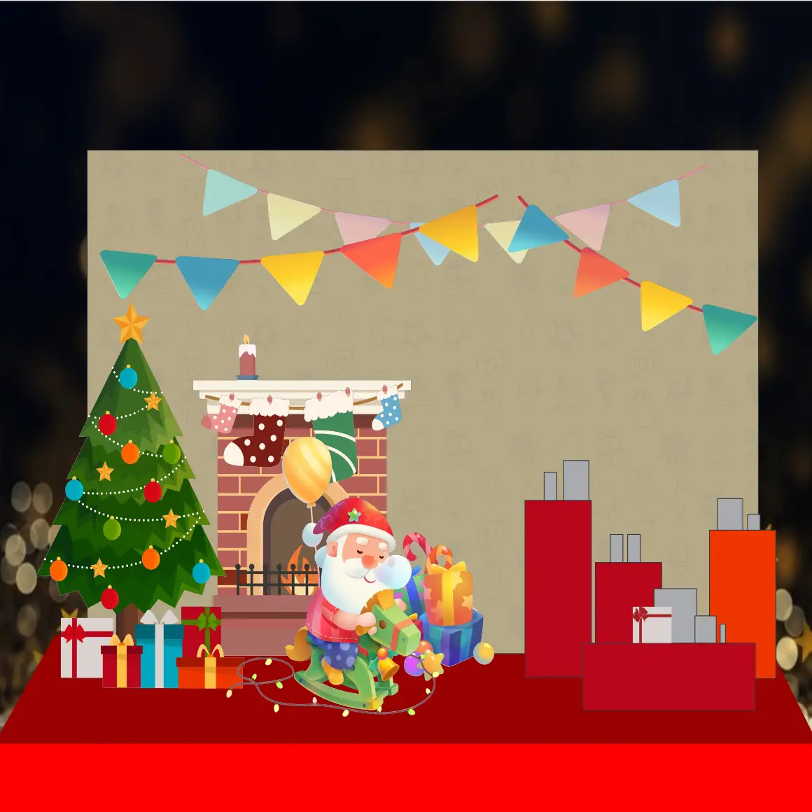 Mẫu Thiết Kế Backdrop Giáng Sinh M194