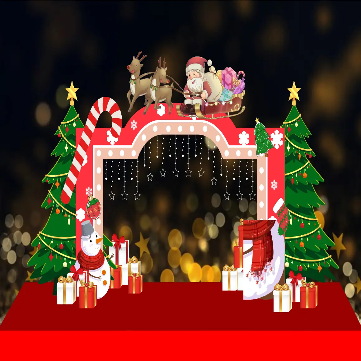 Mẫu Thiết Kế Backdrop Giáng Sinh M195