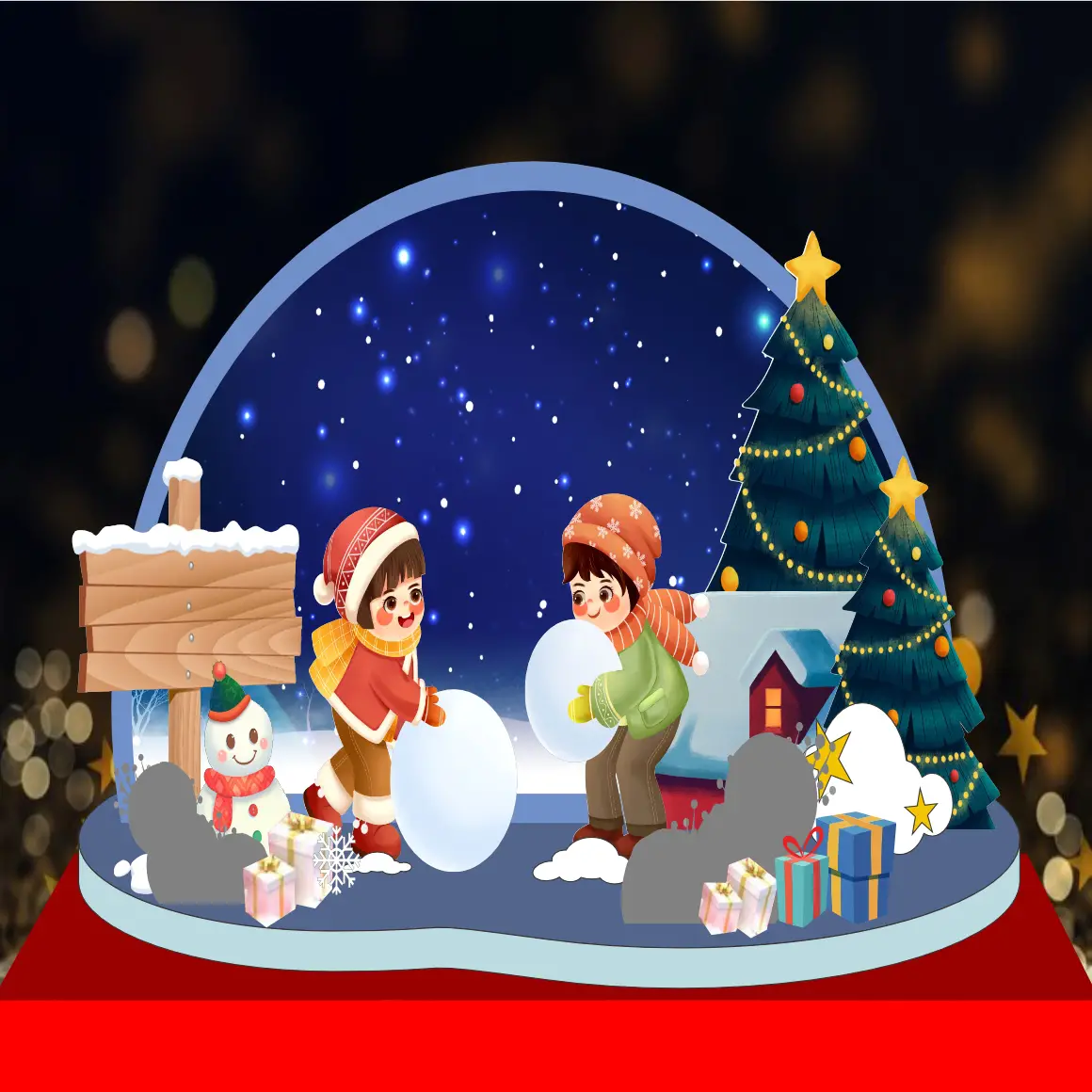 Mẫu Thiết Kế Backdrop Giáng Sinh M197