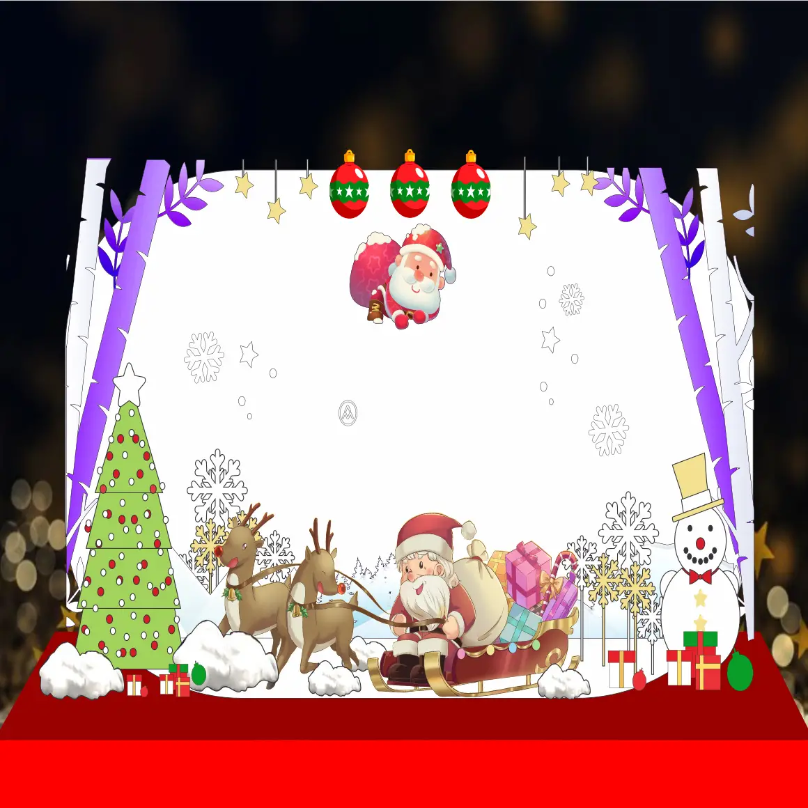 Mẫu Thiết Kế Backdrop Giáng Sinh M198