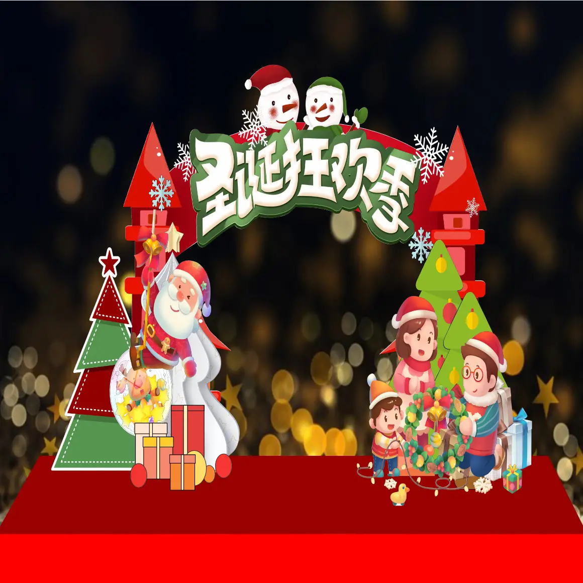 Mẫu Thiết Kế Backdrop Giáng Sinh M200