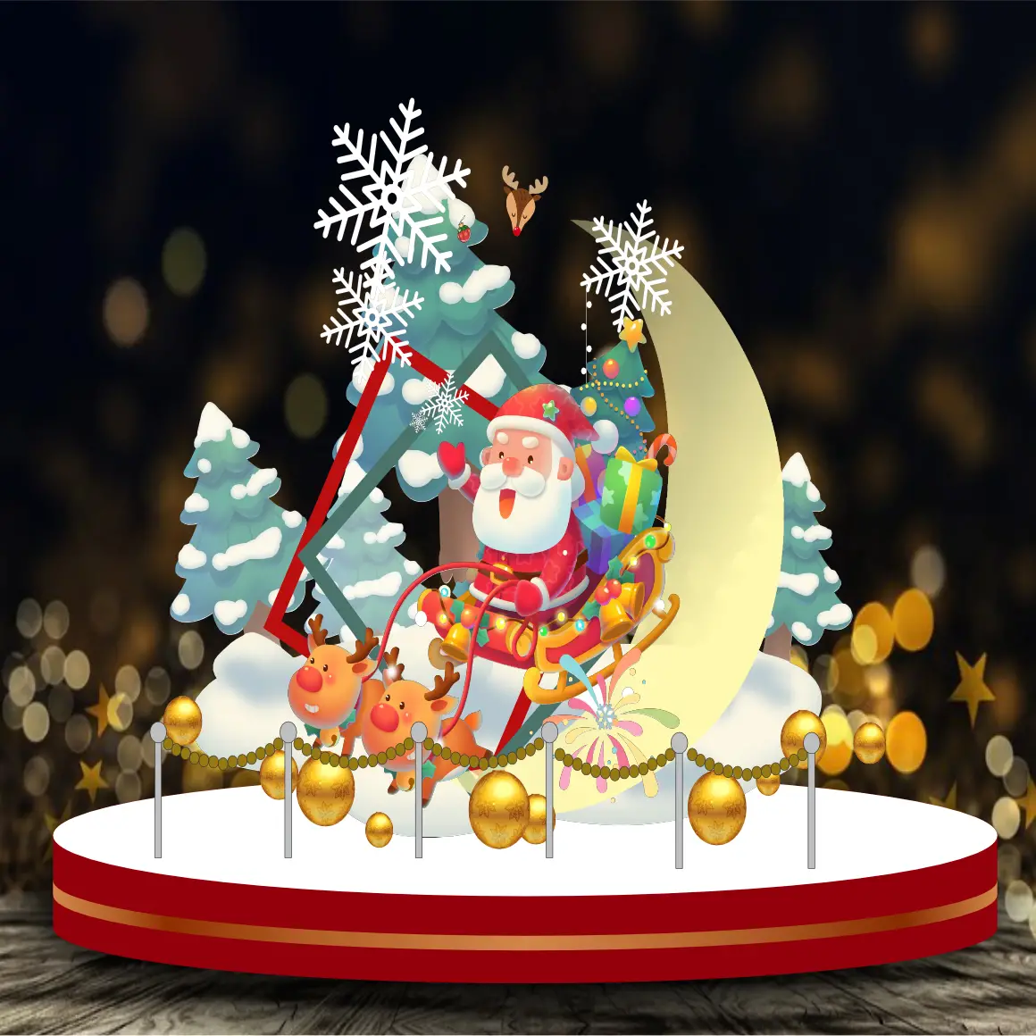 Mẫu Thiết Kế Backdrop Giáng Sinh M206