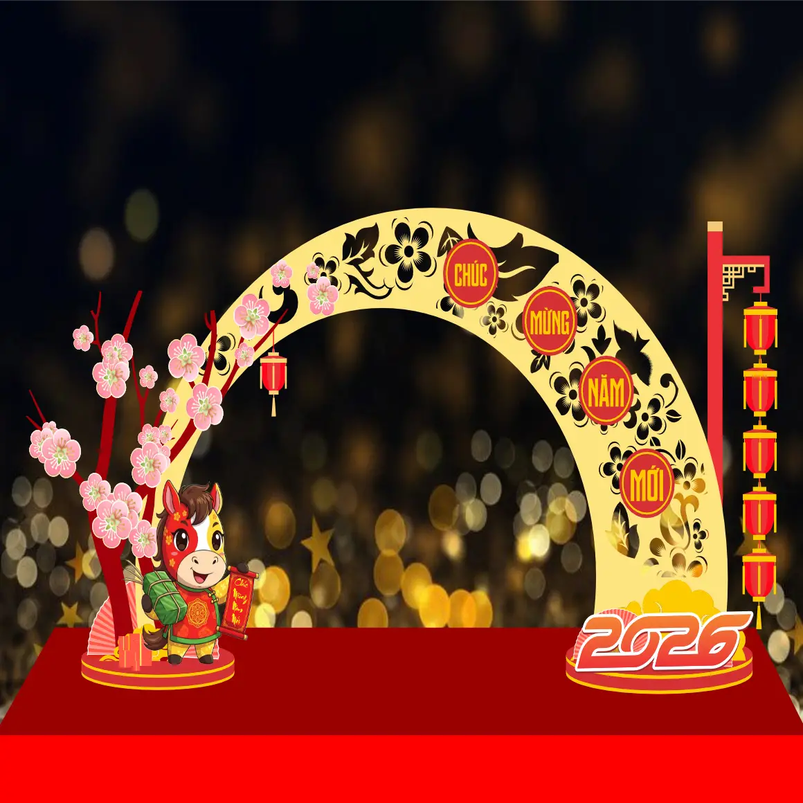 Mẫu Thiết Kế Backdrop Năm Mới F10