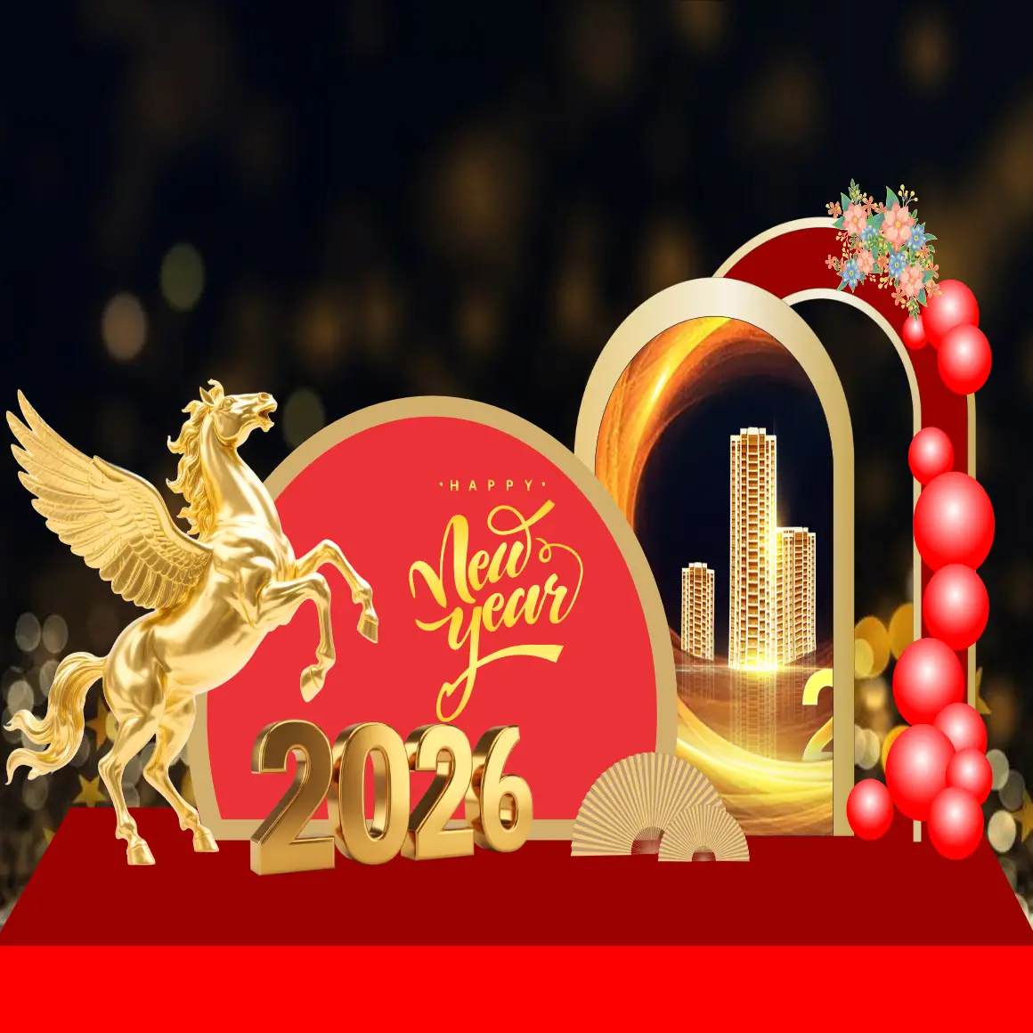 Mẫu Thiết Kế Backdrop Năm Mới F12