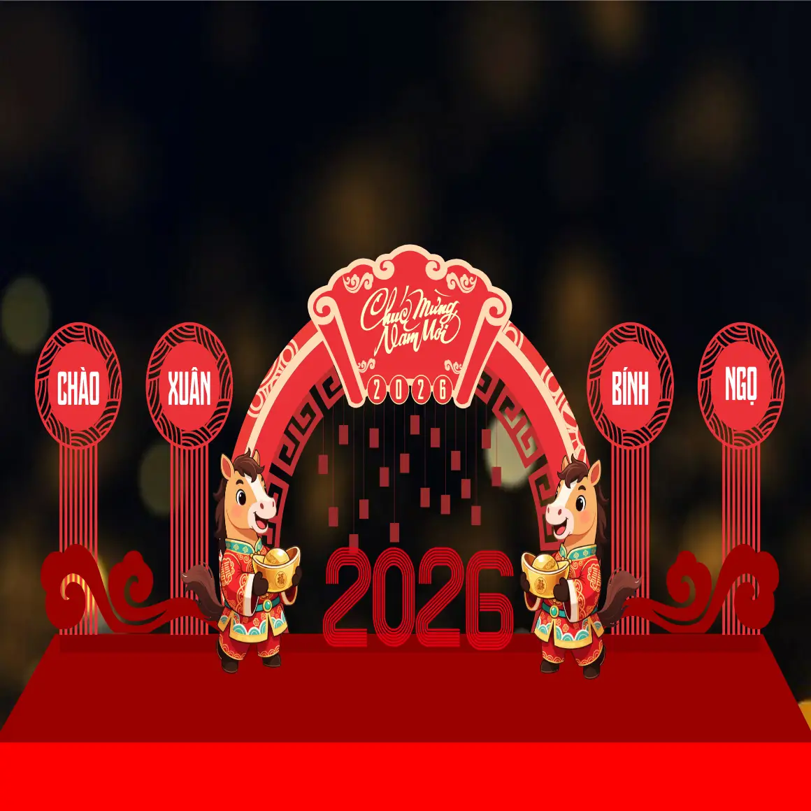 Mẫu Thiết Kế Backdrop Năm Mới F14