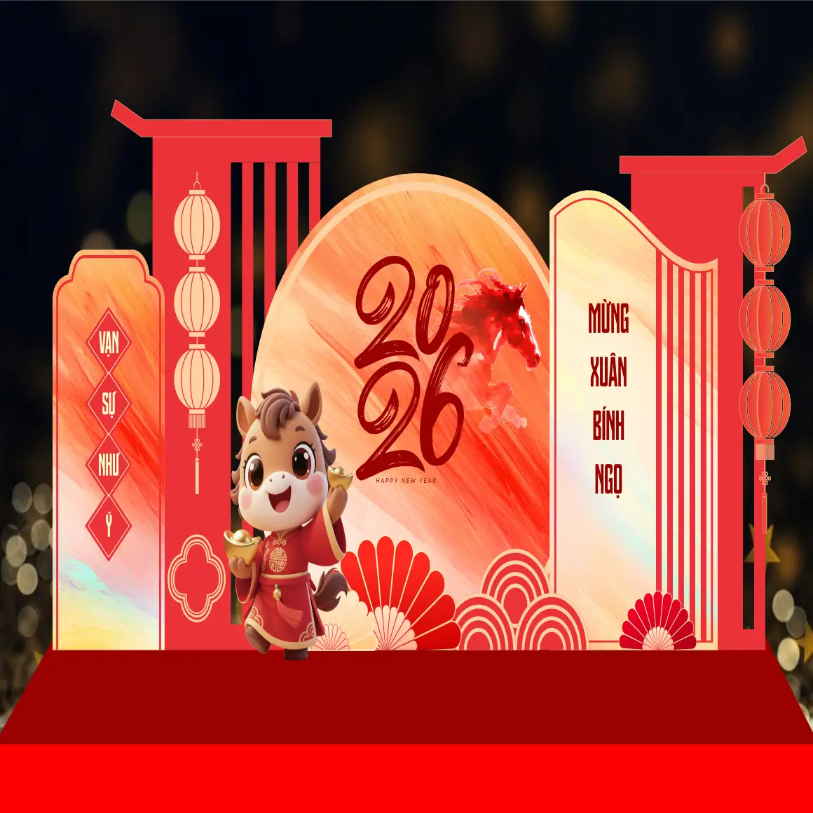 Mẫu Thiết Kế Backdrop Năm Mới F15