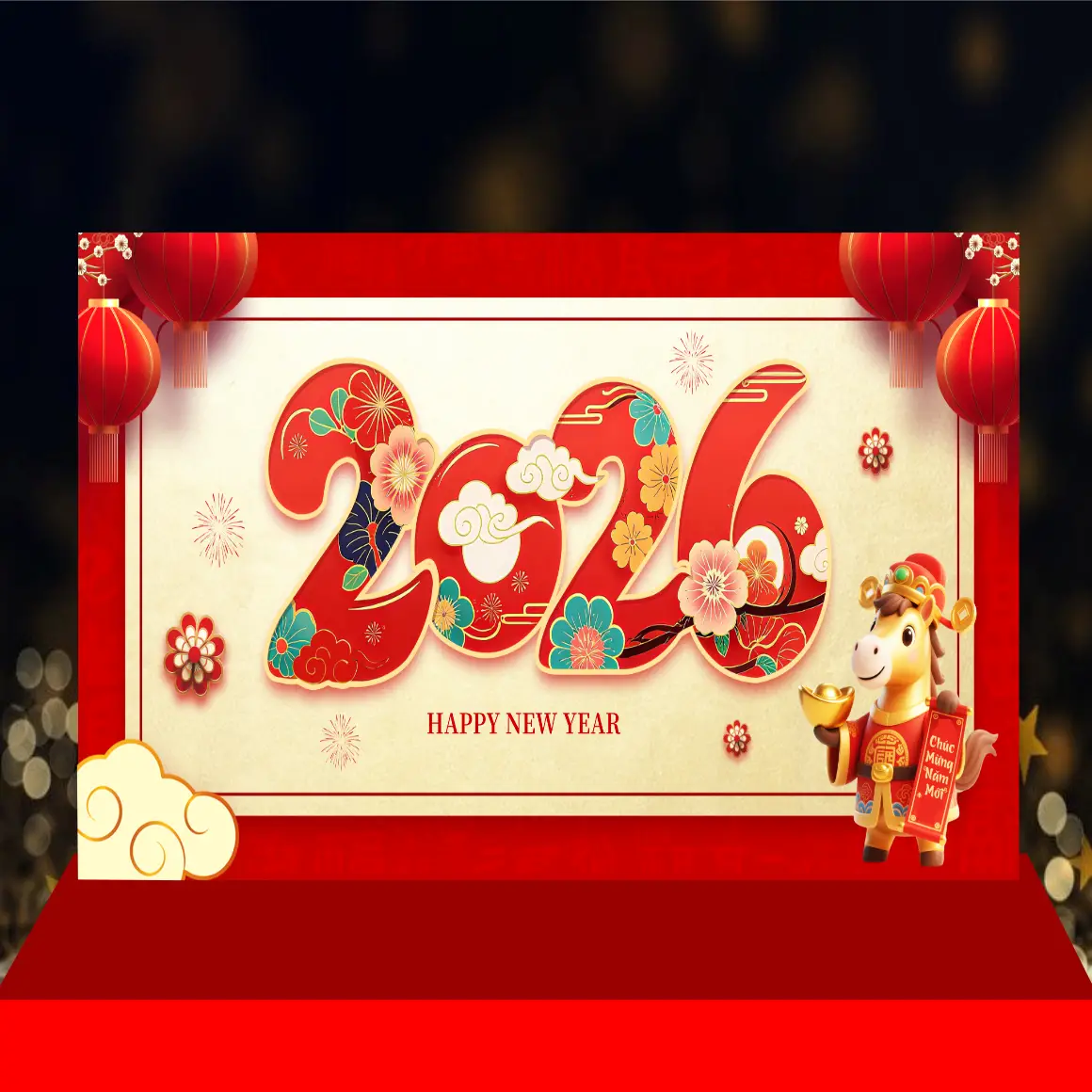 Mẫu Thiết Kế Backdrop Năm Mới H03