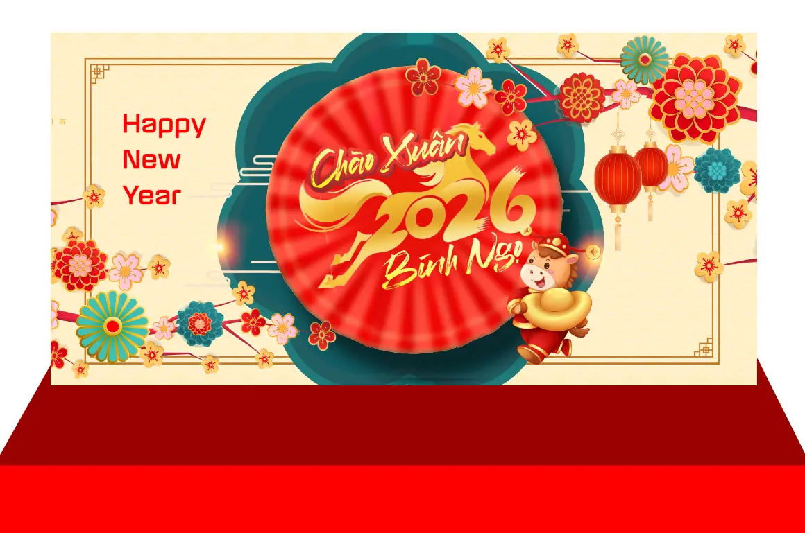 Mẫu Thiết Kế Maket Backdrop Năm Mới H06