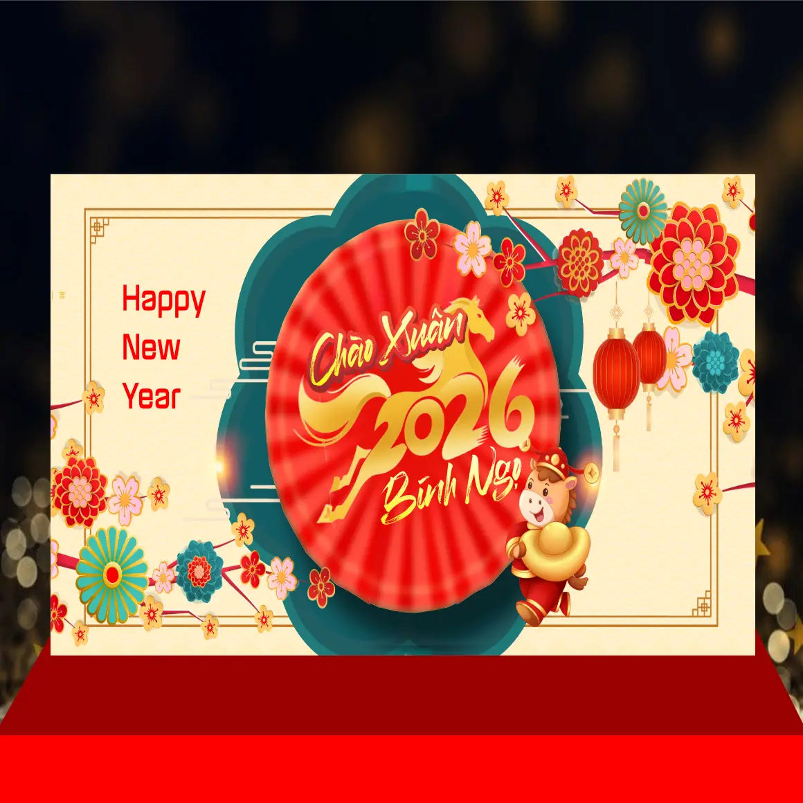 Mẫu Thiết Kế Backdrop Năm Mới H07