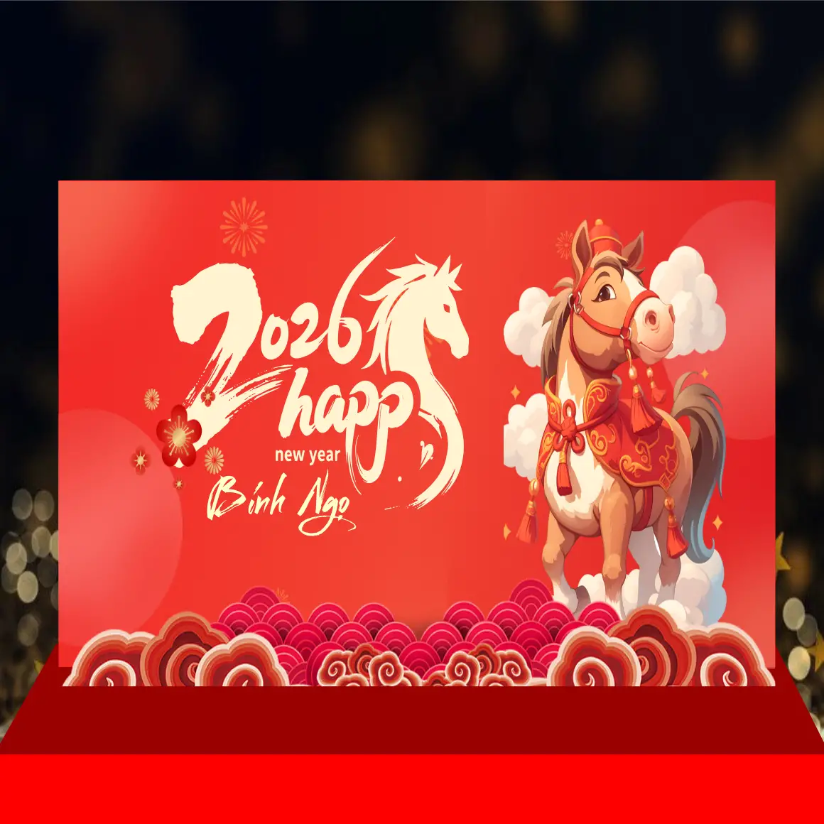 Mẫu Thiết Kế Backdrop Năm Mới H08