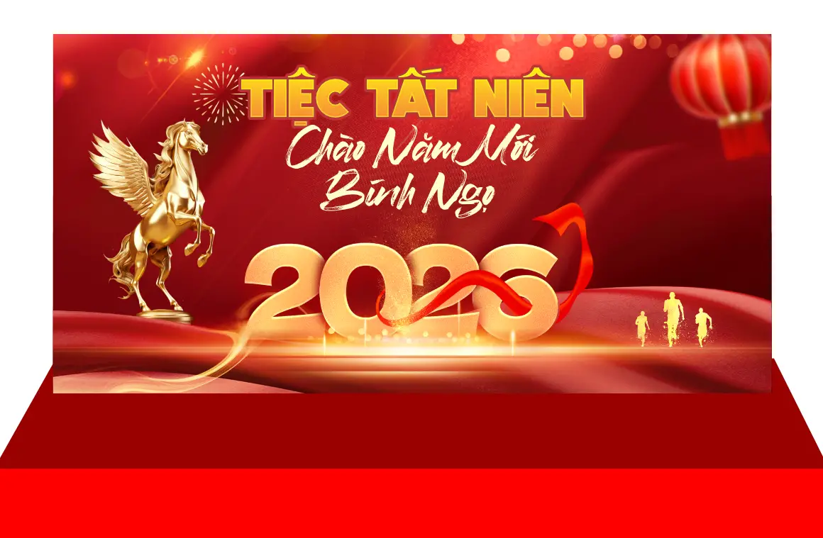 Mẫu Thiết Kế Maket Backdrop Năm Mới H09