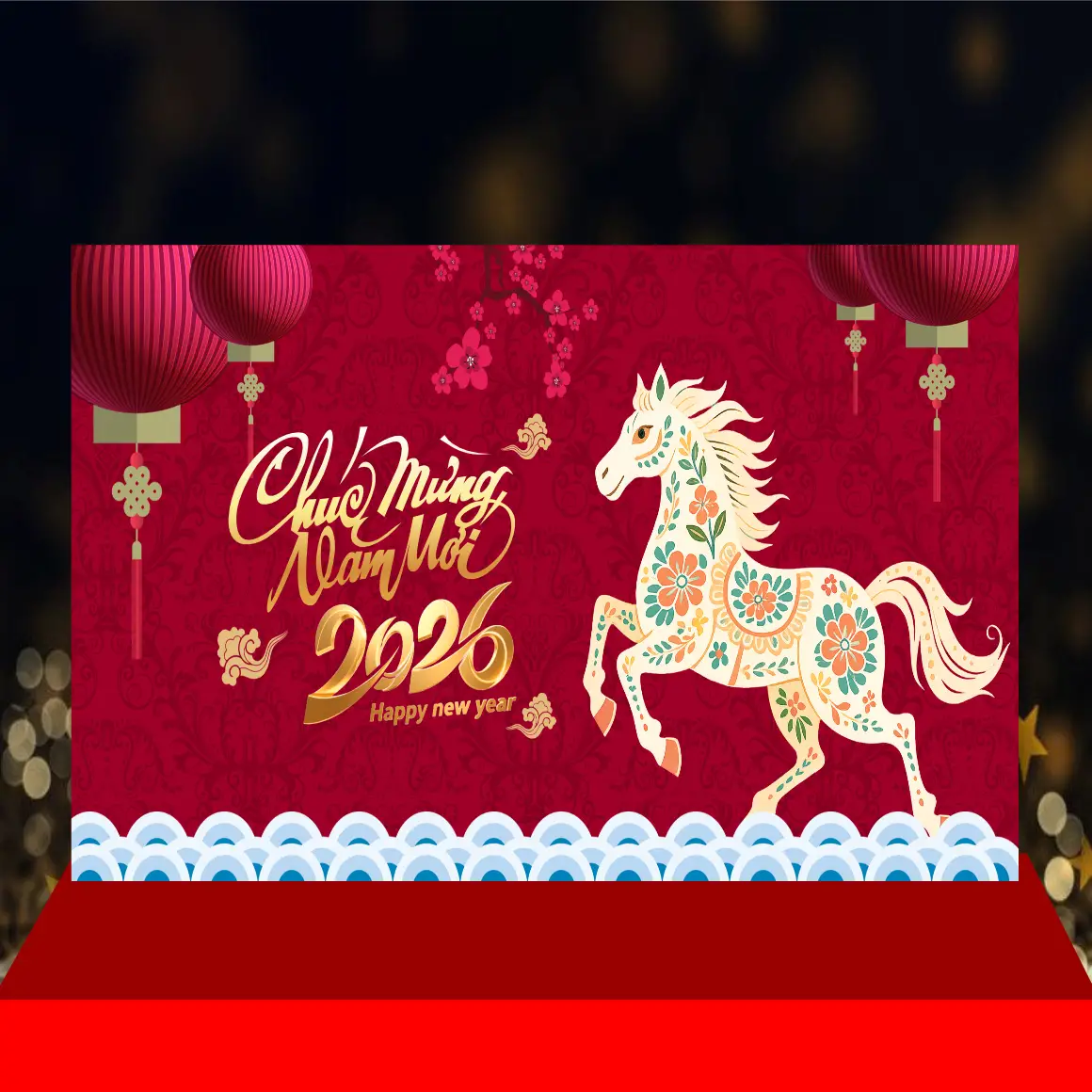 Mẫu Thiết Kế Backdrop Năm Mới H14