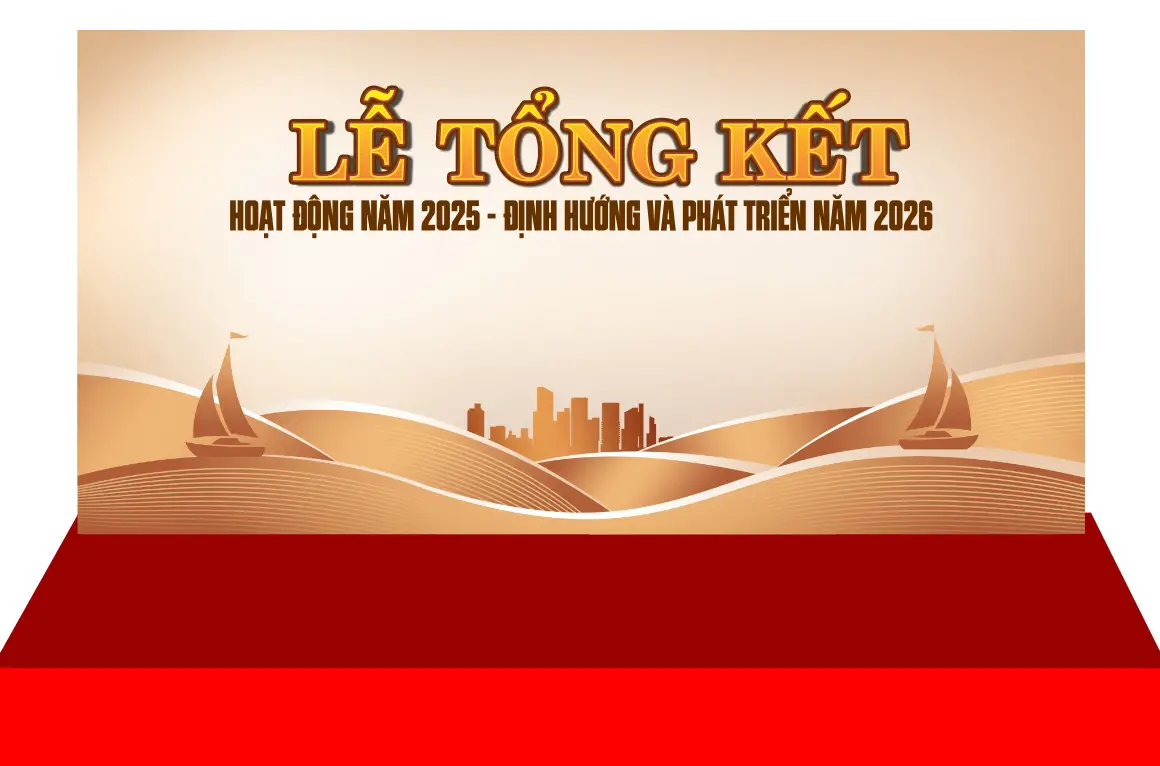 Mẫu Thiết Kế Maket Backdrop Tổng Kết H06