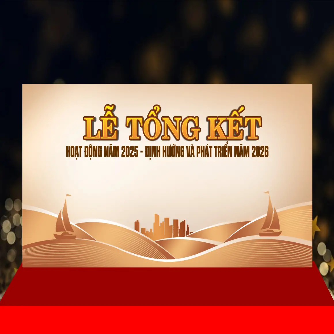 Mẫu Thiết Kế Backdrop Lễ Tổng Kết TK-H06
