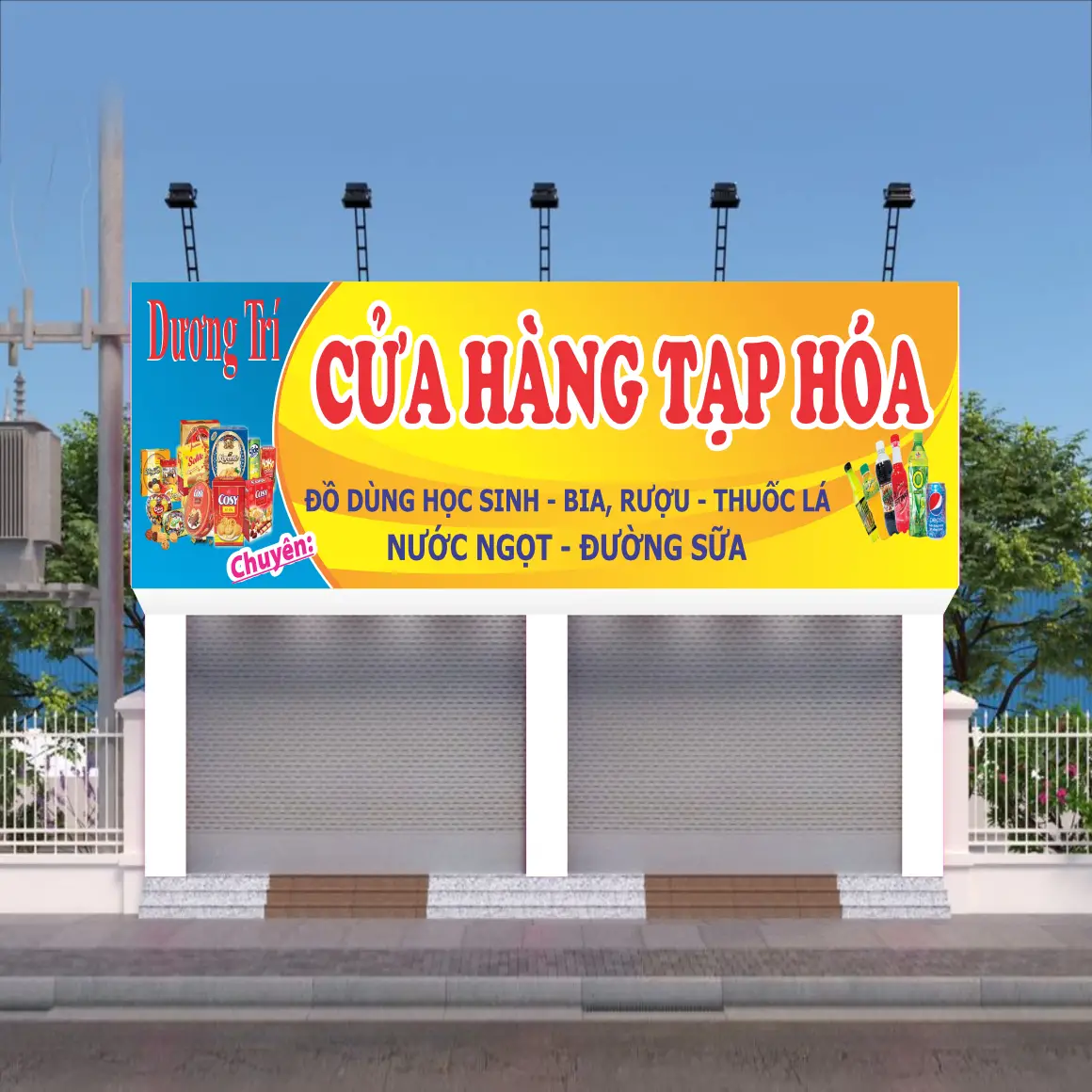 Mẫu Thiết Kế Bảng Hiệu Cửa Hàng Tạp Hóa B845