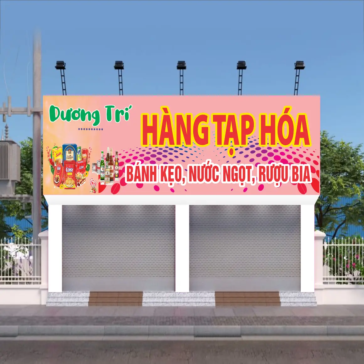 Mẫu Thiết Kế Bảng Hiệu Cửa Hàng Tạp Hóa B850