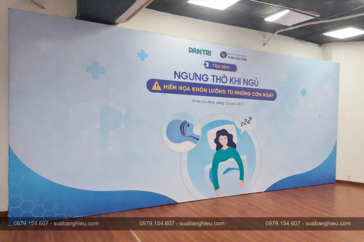 Backdrop Hiflex Sự Kiện Tọa Đàm Ngưng Thở Khi Ngủ