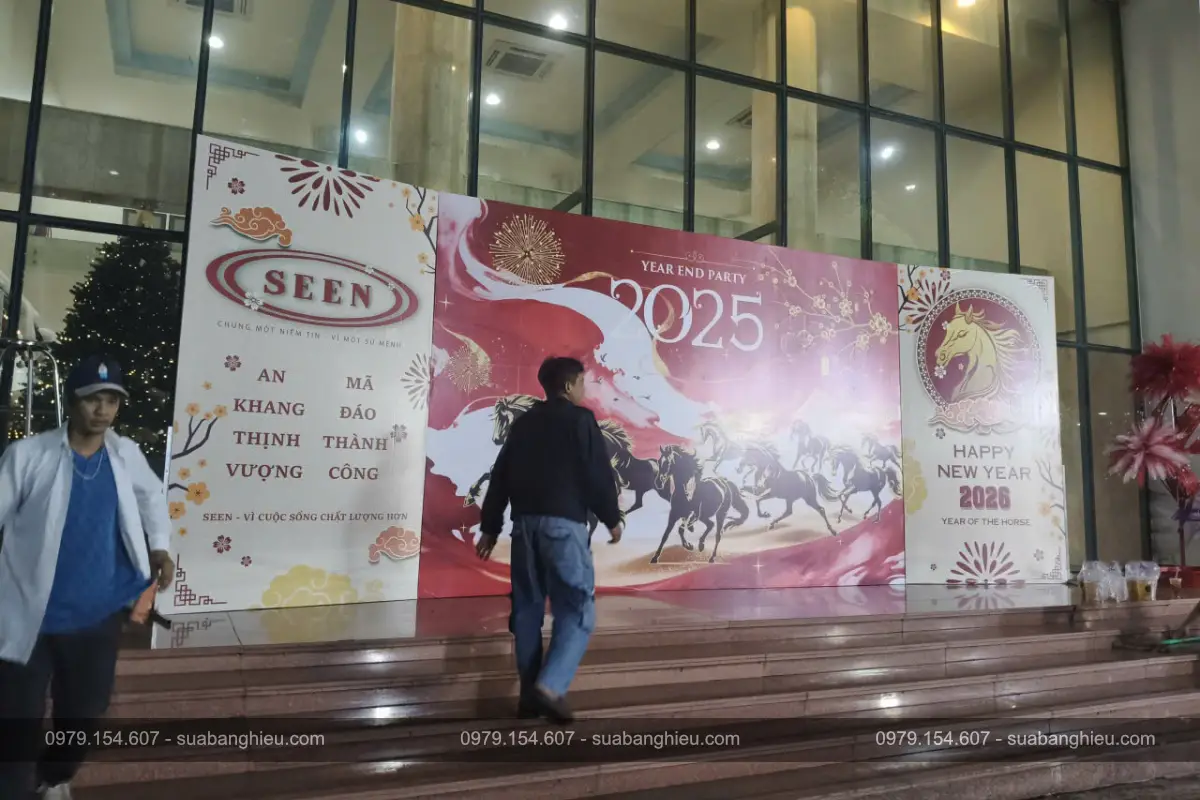 Mẫu Thiết Kế Maket Backdrop Năm Mới F05