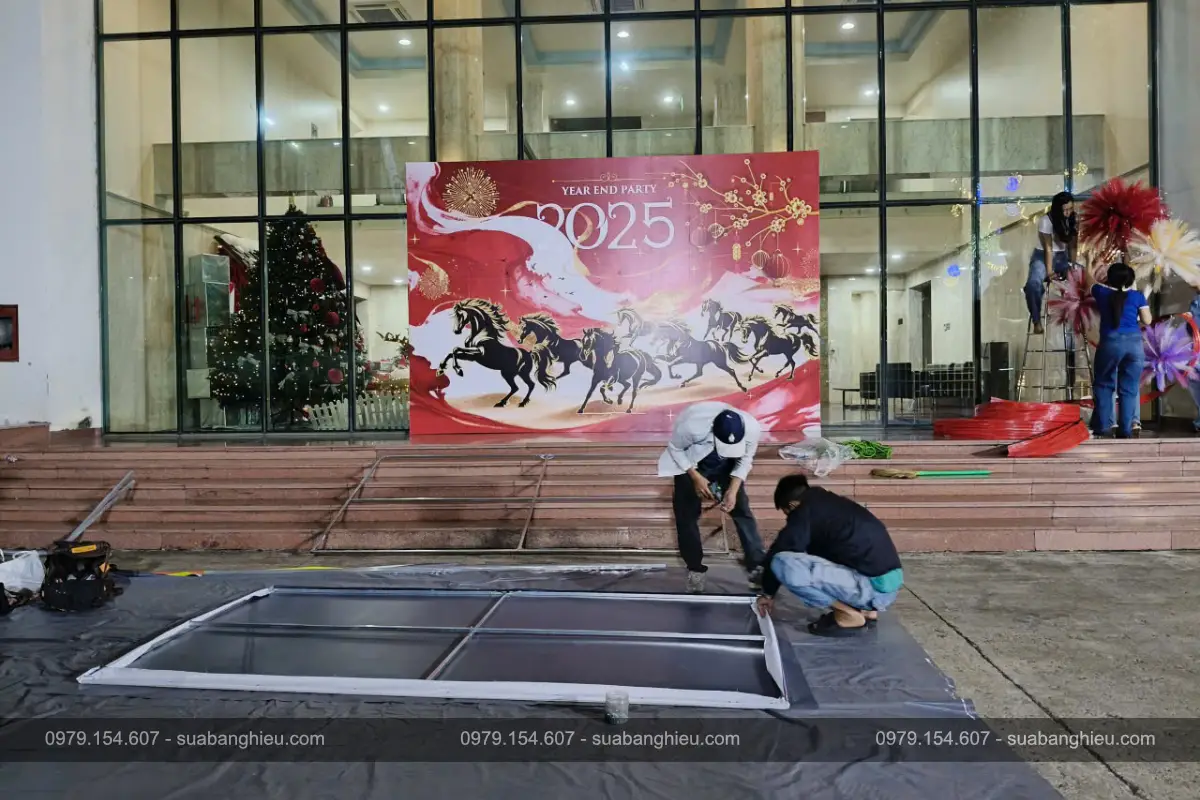 Mẫu Thiết Kế Maket Backdrop Năm Mới F05