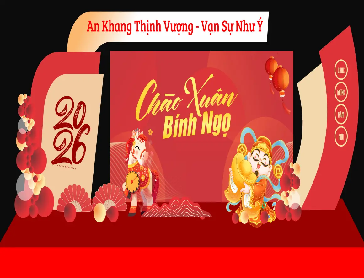 Mẫu Thiết Kế Maket Backdrop Năm Mới F01