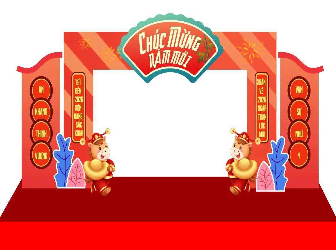 Mẫu Thiết Kế Maket Backdrop Năm Mới F04