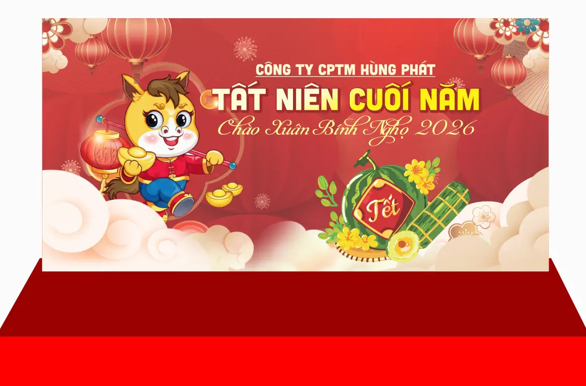 Mẫu Thiết Kế Maket Backdrop Năm Mới H19