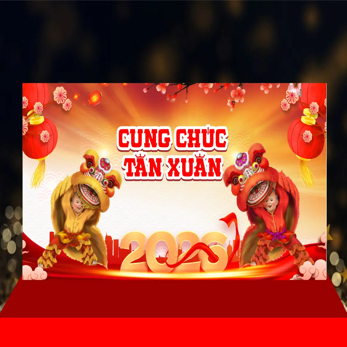 Mẫu Thiết Kế Backdrop Năm Mới H20