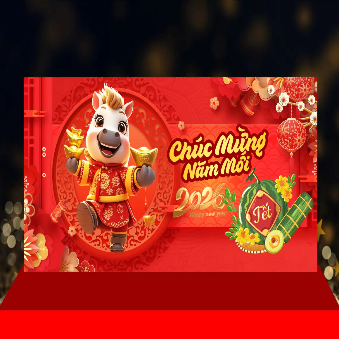 Mẫu Thiết Kế Backdrop Năm Mới H26