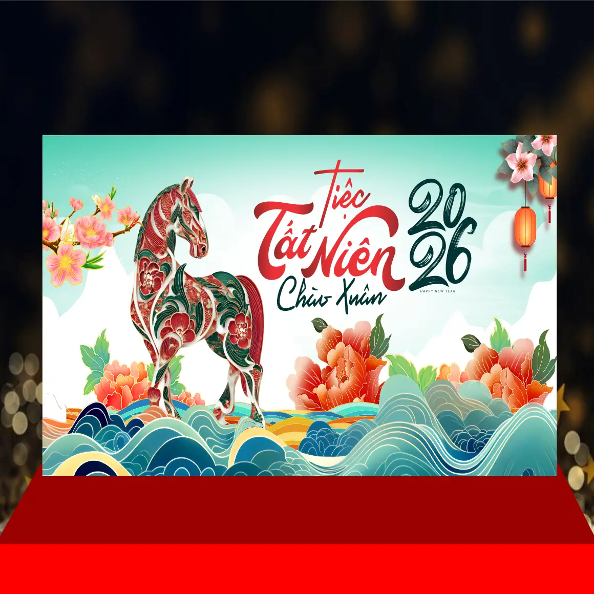Mẫu Thiết Kế Backdrop Năm Mới H27