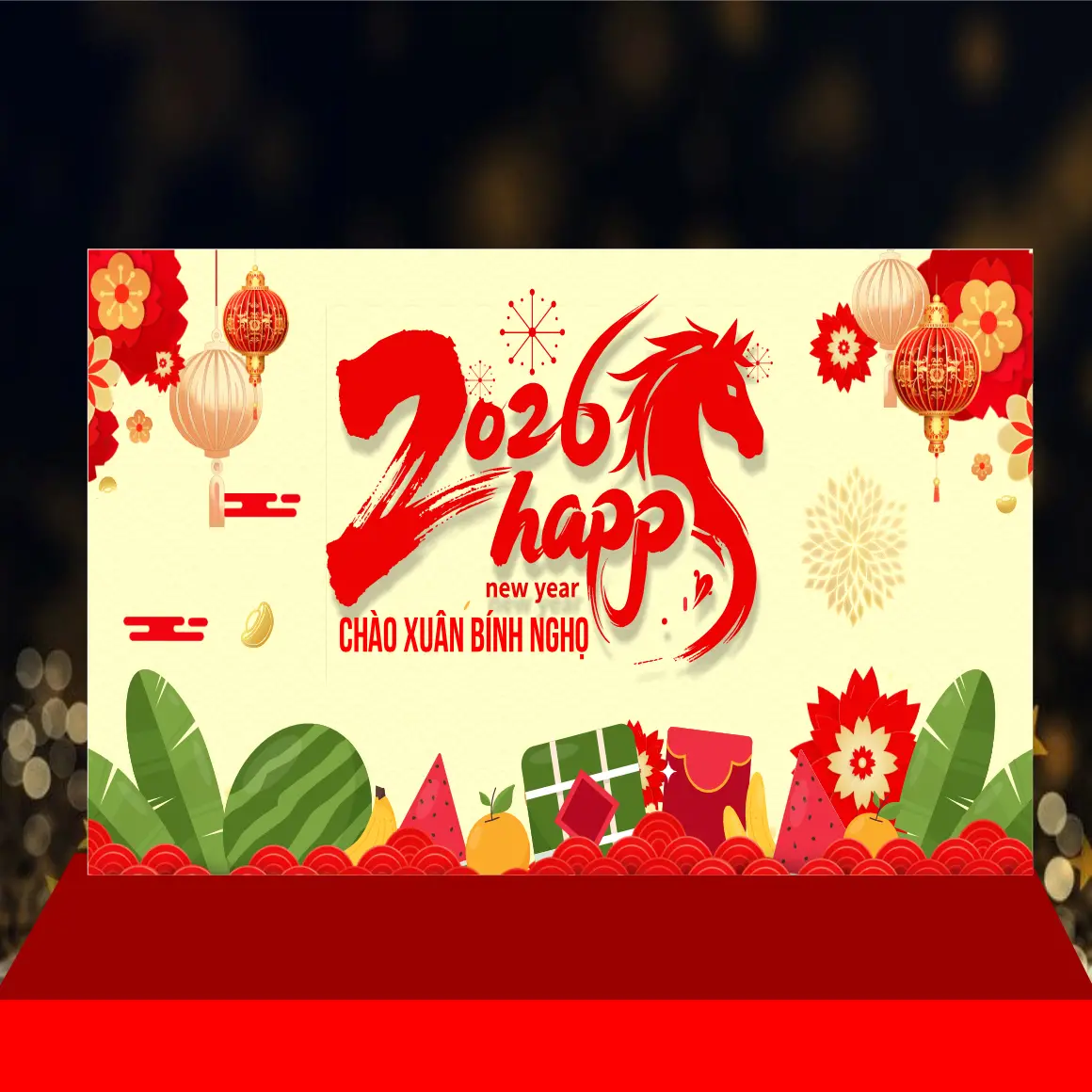 Mẫu Thiết Kế Backdrop Năm Mới H28