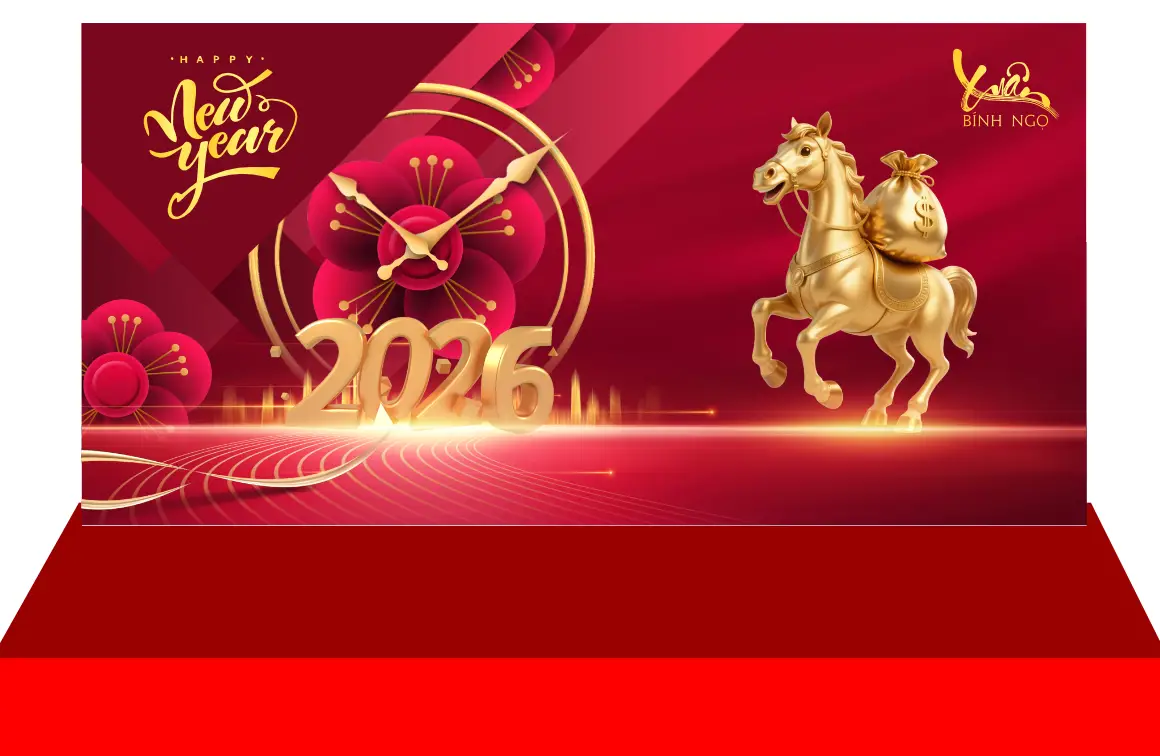 Mẫu Thiết Kế Maket Backdrop Năm Mới H29