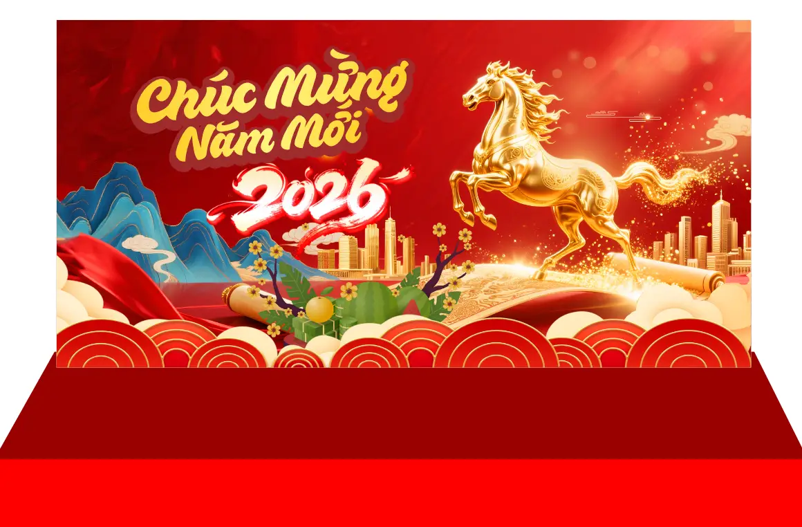 Mẫu Thiết Kế Maket Backdrop Năm Mới H30