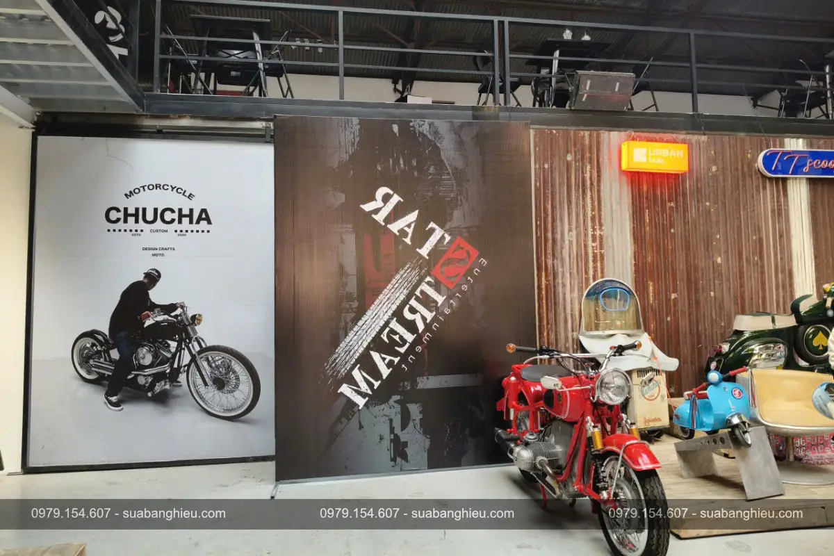 Backdrop Hiflex LiveStream, Trang Trí Tại ChuCha Garage