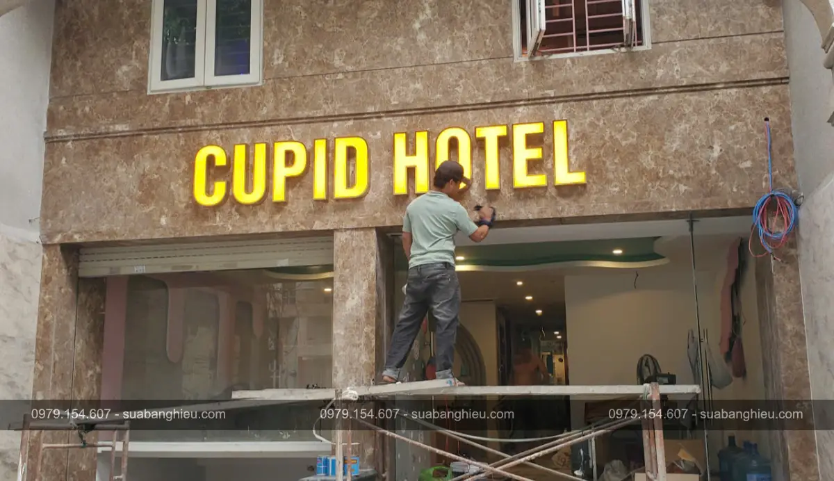 Bảng Hiệu Đèn LED Chữ Nổi CUPID HOTEL