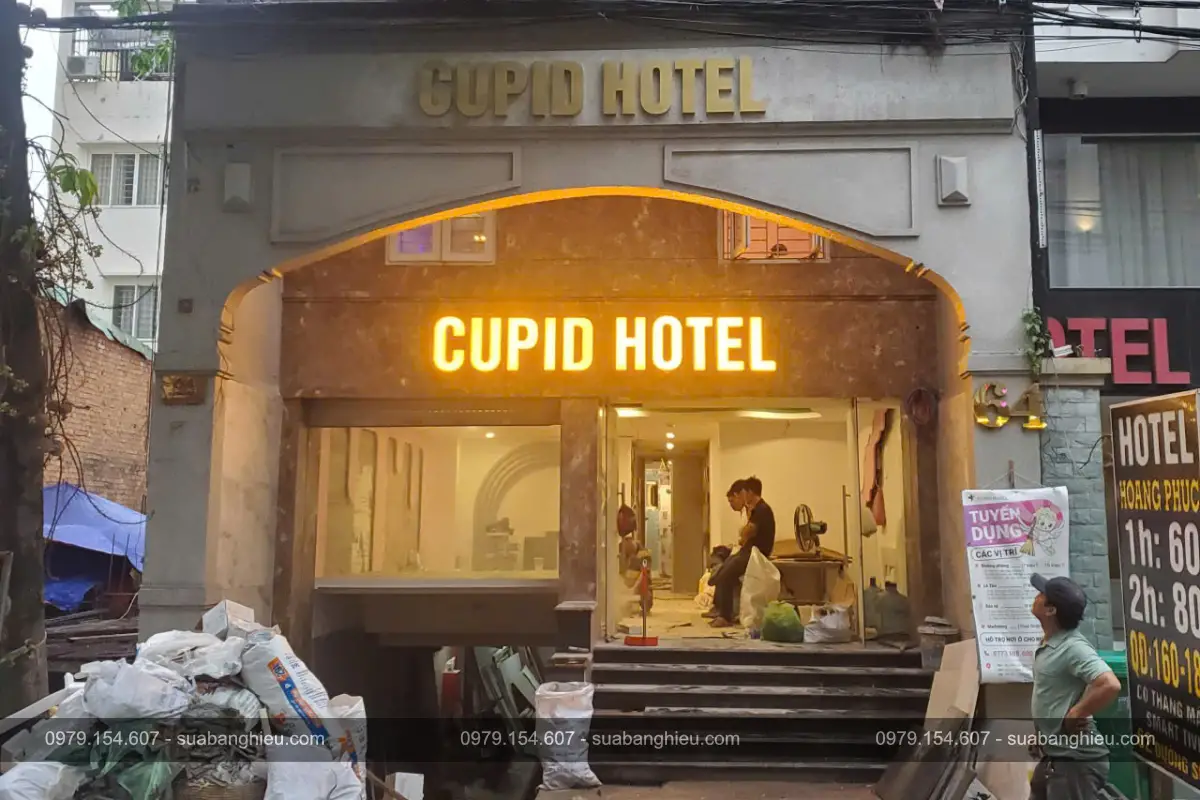 Bảng Hiệu Đèn LED Chữ Nổi CUPID HOTEL